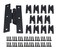 QCAA Black Steel Hinge Offset for Cabinet Door 38 Matte Black 12 Pack Made in Taiwan