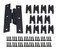 QCAA Black Steel Hinge Offset for Cabinet Door 38 Matte Black 12 Pack Made in Taiwan
