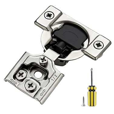 Ravinte 10 Pack 5 Pair 12 inch Overlay Soft Close Kitchen Cabinet Hinges Stainless Steel Adjustable Kitchen Hinges Satin Nickel Cabinet Hardware
