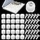 MingQiEven 200 Pack Plastic Hinge Dowel Inserts with Screws White Dowels Door Hinge for Cabinet Door Drawer Bedside Table Repair Installation Replacement Bathroom Kitchen