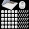 MingQiEven 200 Pack Plastic Hinge Dowel Inserts with Screws White Dowels Door Hinge for Cabinet Door Drawer Bedside Table Repair Installation Replacement Bathroom Kitchen