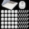 MingQiEven 200 Pack Plastic Hinge Dowel Inserts with Screws White Dowels Door Hinge for Cabinet Door Drawer Bedside Table Repair Installation Replacement Bathroom Kitchen