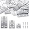 Hotop 24 Pcs Square Door Hinges Stainless Steel Folding Butt Hinges Cabinet Hinges Thickened Small Hinges for Cabinet Doors Window Wood Brushed Finish with 120 Screws Silver 65 cm 45 cm 25 cm
