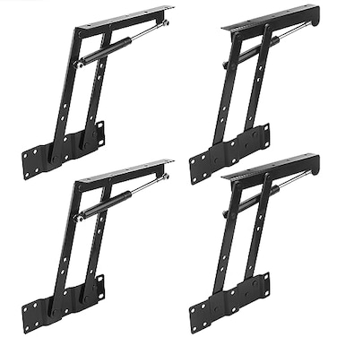 GENHAKON 2 Pair Folding Lift and Up Hinges Heavy Duty Lift Up Hydraulic Hinge for Home Mechanism Hardware Coffee Table Furniture Lifting Tool by