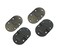 QCAA Solid Brass Butler Tray Folding Table Hinge 212 x 112 x 30 mm Brushed Antique Brass 4 Pack Made in Taiwan