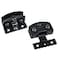 SUUJI Cabinet Glass Door Hinge2 Pcs 90 Degrees Frameless DoorCupboard Display Cabinet Glass Clip Showcase Wine Clamp Gate Hinge Black