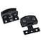 SUUJI Cabinet Glass Door Hinge2 Pcs 90 Degrees Frameless DoorCupboard Display Cabinet Glass Clip Showcase Wine Clamp Gate Hinge Black