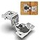 Chibery 50 Pack 138 Overlay 4D Soft Close Concealed Hinges for Face Frame Door Adjustable Closing Speed Smooth Slow Self Close Hinges Satin Nickel 105 Open Angle Stainless Steel Cabinet Hinges