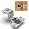 Chibery 50 Pack 138 Overlay 4D Soft Close Concealed Hinges for Face Frame Door Adjustable Closing Speed Smooth Slow Self Close Hinges Satin Nickel 105 Open Angle Stainless Steel Cabinet Hinges