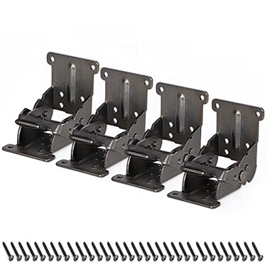 Skelang 4 Pcs Folding Brakcet 090180 Table Foldable Hinge Self Lock Extension Support for Table Workbench Sleeping Platform