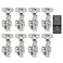 LOOTICH 110 Deg Kitchen Units Concealed Cabinet Door Mute Hinges 35mm Soft Close Inset and Embed Mounting 8 Pieces Include Drilling Jig
