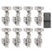 LOOTICH 110 Deg Kitchen Units Concealed Cabinet Door Mute Hinges 35mm Soft Close Inset and Embed Mounting 8 Pieces Include Drilling Jig