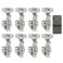 LOOTICH 110 Deg Kitchen Units Concealed Cabinet Door Mute Hinges 35mm Soft Close Inset and Embed Mounting 8 Pieces Include Drilling Jig