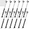 ZEONHAK 12 PCS 100N25lb Cabinets Gas Struts 10inch Soft Close Gas Strut Hydraulic Support Cabinet Hinge for Kitchen Cupboard Black