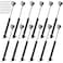ZEONHAK 12 PCS 100N25lb Cabinets Gas Struts 10inch Soft Close Gas Strut Hydraulic Support Cabinet Hinge for Kitchen Cupboard Black
