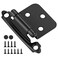 SORGMACH Self Closing Matte Black Kitchen Flush Cabinets Door Hinge 10 Pair 218 Cabinet Hinges Variable Cupboard Hinges Face Mount 20 Pack