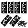 LC LICTOP 3 Inch NonMortise Cabinet Hinges 6Pcs Black Antique Style Interior Door Hardware Wood Box Show Case Hinges for Trailer Camper Cupboard
