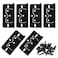 LC LICTOP 3 Inch NonMortise Cabinet Hinges 6Pcs Black Antique Style Interior Door Hardware Wood Box Show Case Hinges for Trailer Camper Cupboard
