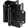 DecoBasics 50 Pack 12 Overlay Black Cabinet Hinges for Cabint Doors 25 Pairs SelfClosing Partial Wrap SemiConcealed Face Frame Hinge for Cupboard Kitchen Doors wScrews Quiet Bumpers