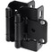 DecoBasics 50 Pack 12 Overlay Black Cabinet Hinges for Cabint Doors 25 Pairs SelfClosing Partial Wrap SemiConcealed Face Frame Hinge for Cupboard Kitchen Doors wScrews Quiet Bumpers