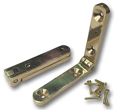 Woodworking Parts Solid Brass 1916 Side Rail Hinges Pair with Screws