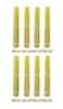 QCAA Solid Brass 180 Degree Small Piano Hinge Wooden Jewery Box Hinge for Cabinet Closet 386 x 05 Vibrated Brass with Lacquered 8 Pack Made in Taiwan