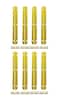 QCAA Solid Brass 180 Degree Small Piano Hinge Wooden Jewery Box Hinge for Cabinet Closet 386 x 05 Vibrated Brass with Lacquered 8 Pack Made in Taiwan