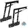 ZEONHEI 1 Pair 50kg100lbs Folding Lift up Top Table 150N Gas Hydraulic Hinge Hardware Lifting Frame Desk Mechanism Spring Hinge Bracket with 30 Screws Tea Coffee Table Furniture Accessories