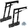 ZEONHEI 1 Pair 50kg100lbs Folding Lift up Top Table 150N Gas Hydraulic Hinge Hardware Lifting Frame Desk Mechanism Spring Hinge Bracket with 30 Screws Tea Coffee Table Furniture Accessories