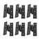 Renovators Supply Manufacturing Colonial Offset Hinge 35 in Black Wrought Iron H Hinge with 14 in Offset Rust Resistant Powder Coated Pack of 6