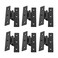 Renovators Supply Manufacturing Colonial Offset Hinge 35 in Black Wrought Iron H Hinge with 14 in Offset Rust Resistant Powder Coated Pack of 6