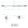 WANLIAN 2 Pack Lift SupportGas StrutSoft Close Hinges Gas Spring Lid Support Kitchen Cabinet Hinges Toy Box Hinges Gas Shocks 120N26lb12KG