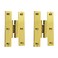Renovators Supply Manufacturing 3 in Brass H Cabinet Hinge 14 in Offset with Hardware Rust Resistant Brass Flush Mount Hinge for Kitchen Cabinets Pack of 2