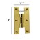 Renovators Supply Manufacturing 3 in Brass H Cabinet Hinge 14 in Offset with Hardware Rust Resistant Brass Flush Mount Hinge for Kitchen Cabinets Pack of 2