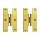 Renovators Supply Manufacturing 3 in Brass H Cabinet Hinge 14 in Offset with Hardware Rust Resistant Brass Flush Mount Hinge for Kitchen Cabinets Pack of 2