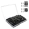 VIPMOON 70PCS Small Hinges for Wooden Box Mini Black Hinges with 300 Tiny Screws 24 x 16mm 18 x 15mm for DIY Small CraftsJewelry Box 2 Sizes