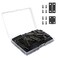 VIPMOON 70PCS Small Hinges for Wooden Box Mini Black Hinges with 300 Tiny Screws 24 x 16mm 18 x 15mm for DIY Small CraftsJewelry Box 2 Sizes