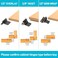 Donanim Matte Black 12 Overlay Cabinet Hinges 6 Pack 3 Pairs Self Closing Hinges for Kitchen Cabinet Doors