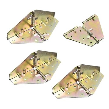 YIUWLMN 4Pcs Drop Leaf Table Support Folding Table Hinge 180Folding Cross Spring Hinges with Mounting Screws