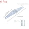 Geesatis 3 inch Strap Hinges Heavy Duty Gate Hinges Cabinet Latch Door Hinge with Mounting ScrewsIronSilver ColorPack of 6