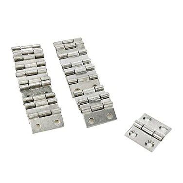 Mcredy Door Hinges Stainless Steel Modern 1 Inch Cabinet Hinges Silver Residential Doors Hardware for Kitchen Gate Offices 20 Packs