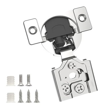 Chibery 10 Pack 58 Overlay 3D Soft Close Concealed Hinge for Face Frame Door Smooth Slow Self Closing Hinges Satin Nickel Hidden 105 Open Angle Stainless Steel Hinge for Kitchen Cabinet Door