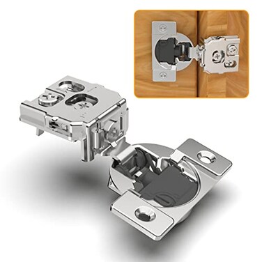 Chibery 10 Pack 1 Overlay 4D Soft Close Concealed Hinges for Face Frame Door Adjustable Closing Speed Smooth Slow Self Close Hinges Satin Nickel 105 Open Angle Stainless Steel Cabinet Hinges