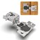 Chibery 10 Pack 1 Overlay 4D Soft Close Concealed Hinges for Face Frame Door Adjustable Closing Speed Smooth Slow Self Close Hinges Satin Nickel 105 Open Angle Stainless Steel Cabinet Hinges