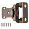 Donanim 12 Overlay Partial Wrap Bronz Cabinet Hinges Oil Rubbed Bronze Self Closing Cabinet Hinge for Kitchen Cabinet Doors20 Pack 10 Pairs