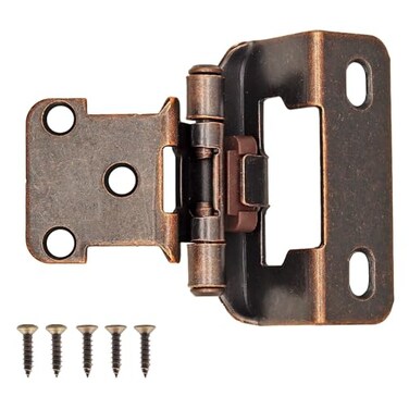 Donanim 12 Overlay Partial Wrap Bronz Cabinet Hinges Oil Rubbed Bronze Self Closing Cabinet Hinge for Kitchen Cabinet Doors20 Pack 10 Pairs