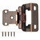 Donanim 12 Overlay Partial Wrap Bronz Cabinet Hinges Oil Rubbed Bronze Self Closing Cabinet Hinge for Kitchen Cabinet Doors20 Pack 10 Pairs