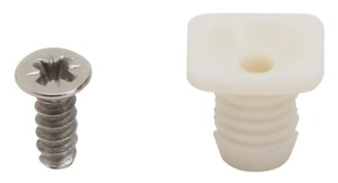Silverline 8mm Plastic Hinge Dowel Inserts with Screws 100 Pcs 100