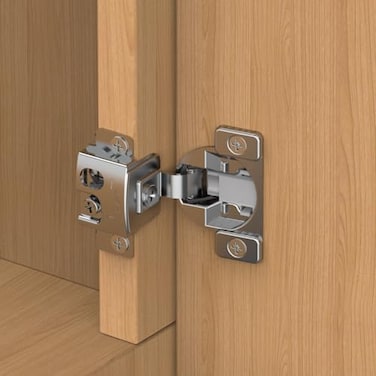 Chibery 10 Pack 114 Overlay 3D Soft Close Concealed Hinge Face Frame Door Small Angle Slow Close Self Closing Hidden Satin Nickel 105 Concealed Stainless Steel Hinges for Kitchen Cabinet Door
