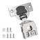 Chibery 50 Pack 1516 Overlay 3D Soft Close Concealed Hinge for Face Frame Door Smooth Slow Self Closing Hinges Satin Nickel Hidden 105 Open Angle Stainless Steel Hinge for Kitchen Cabinet Door